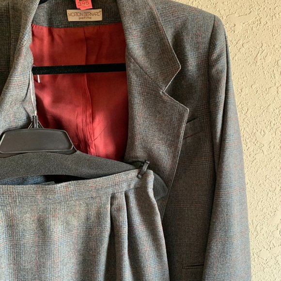 Money Suit! Subtle Grey Plaid (Petite size 8) - Picture 3 of 5